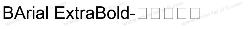 BArial ExtraBold字体转换
